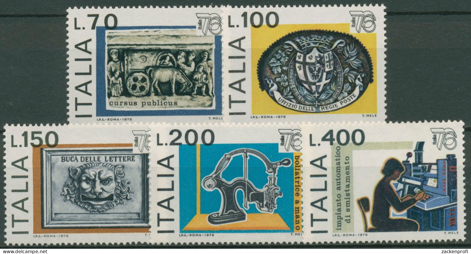 Italien 1976 Briefmarkenausstellung ITALIA Mailand 1541/45 Postfrisch - 1971-80: Ungebraucht
