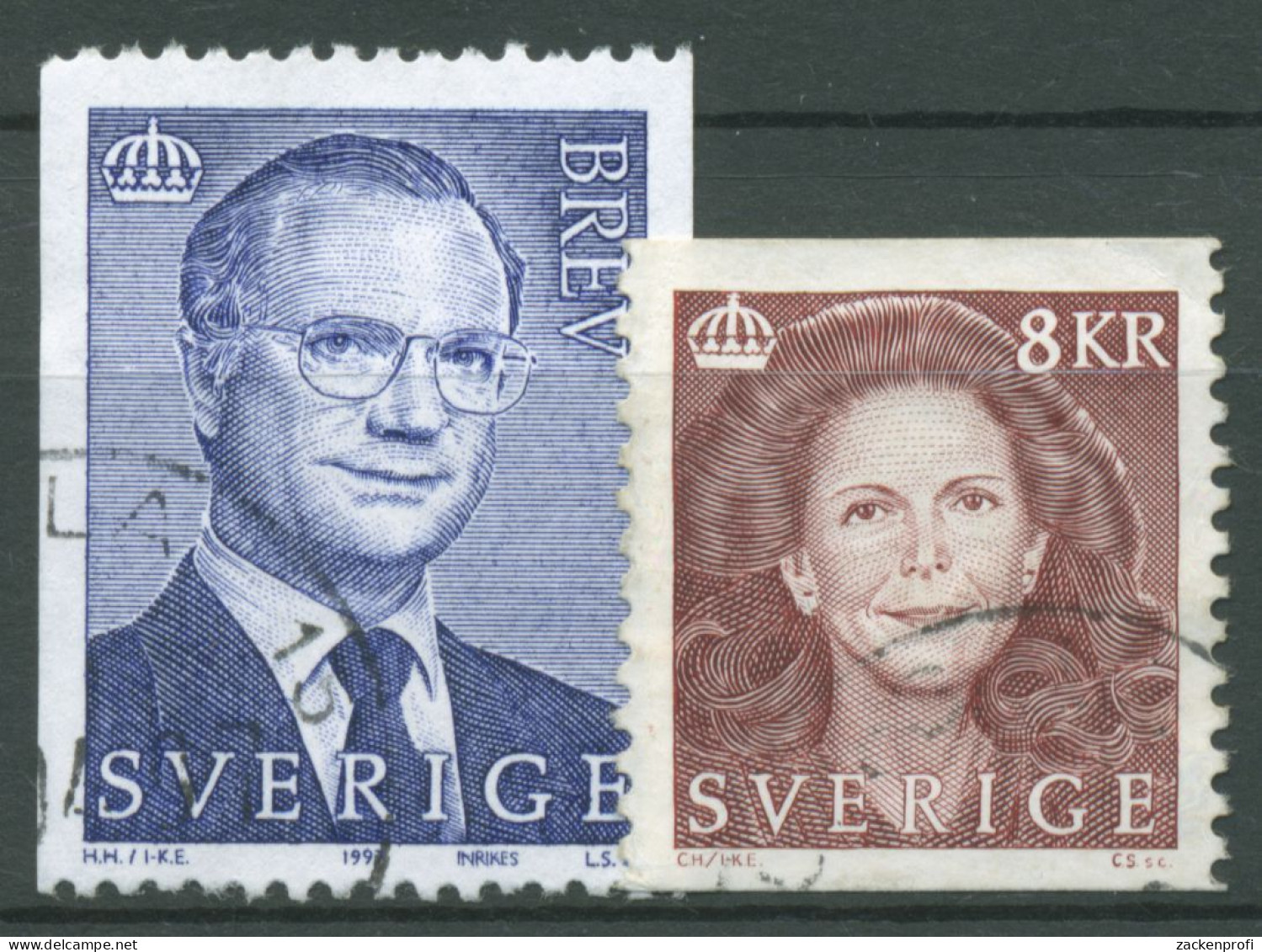 Schweden 1997 König Carl XVI. Gustav & Königin Silvia 1994/95 Gestempelt - Used Stamps