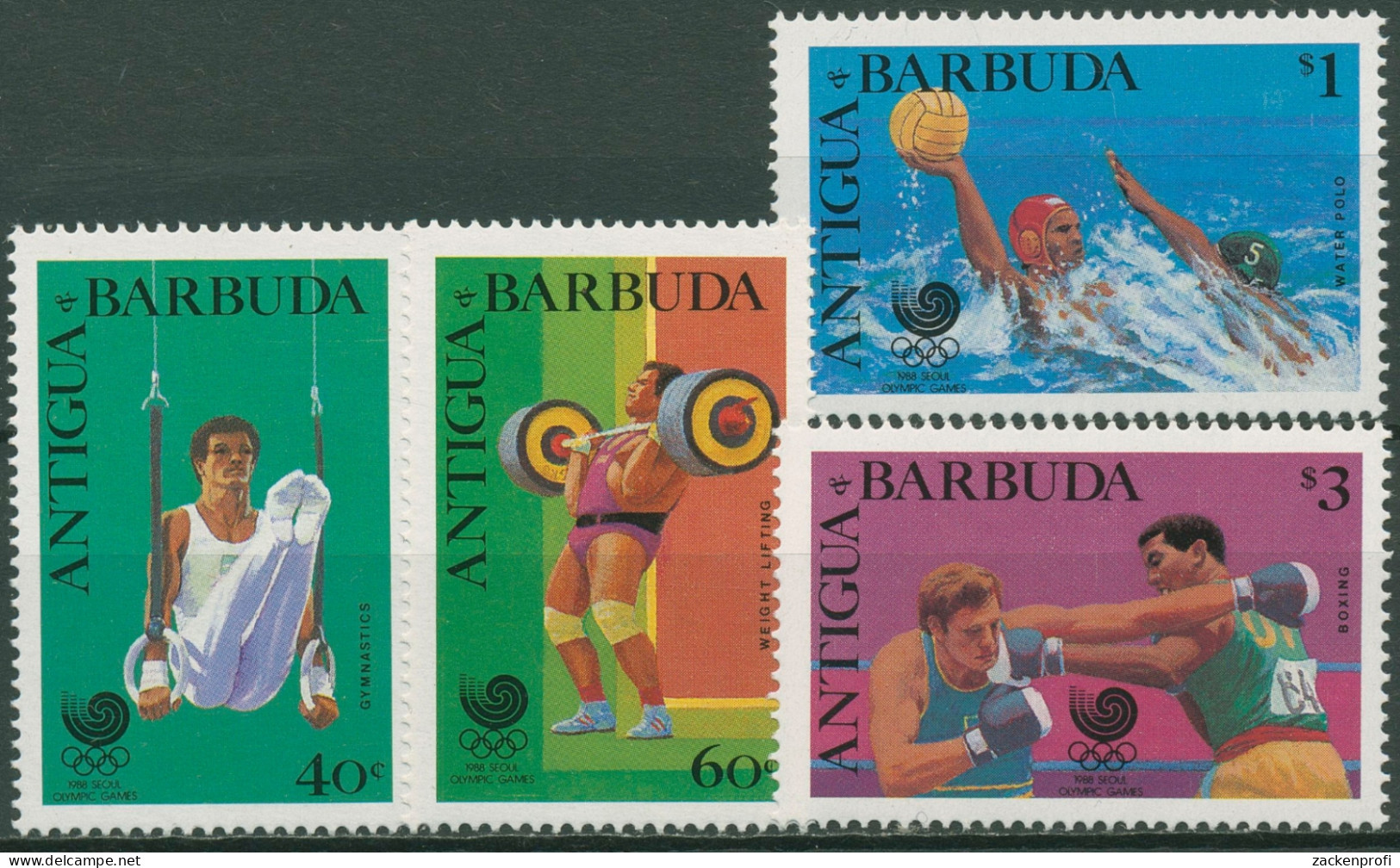 Antigua & Barbuda 1988 Olympia Sommerspiele Seoul 1161/64 Postfrisch - Antigua And Barbuda (1981-...)