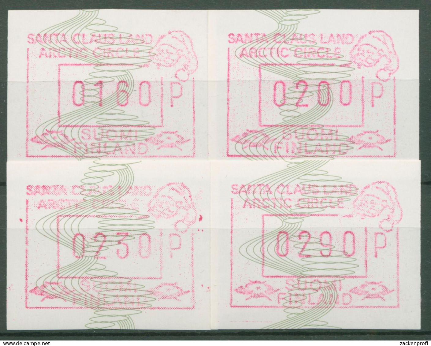 Finnland ATM 1993 SANTA CLAUS LAND ARCTIC CIRCLE, Satz ATM 15 S2 Postfrisch - Timbres De Distributeurs [ATM]