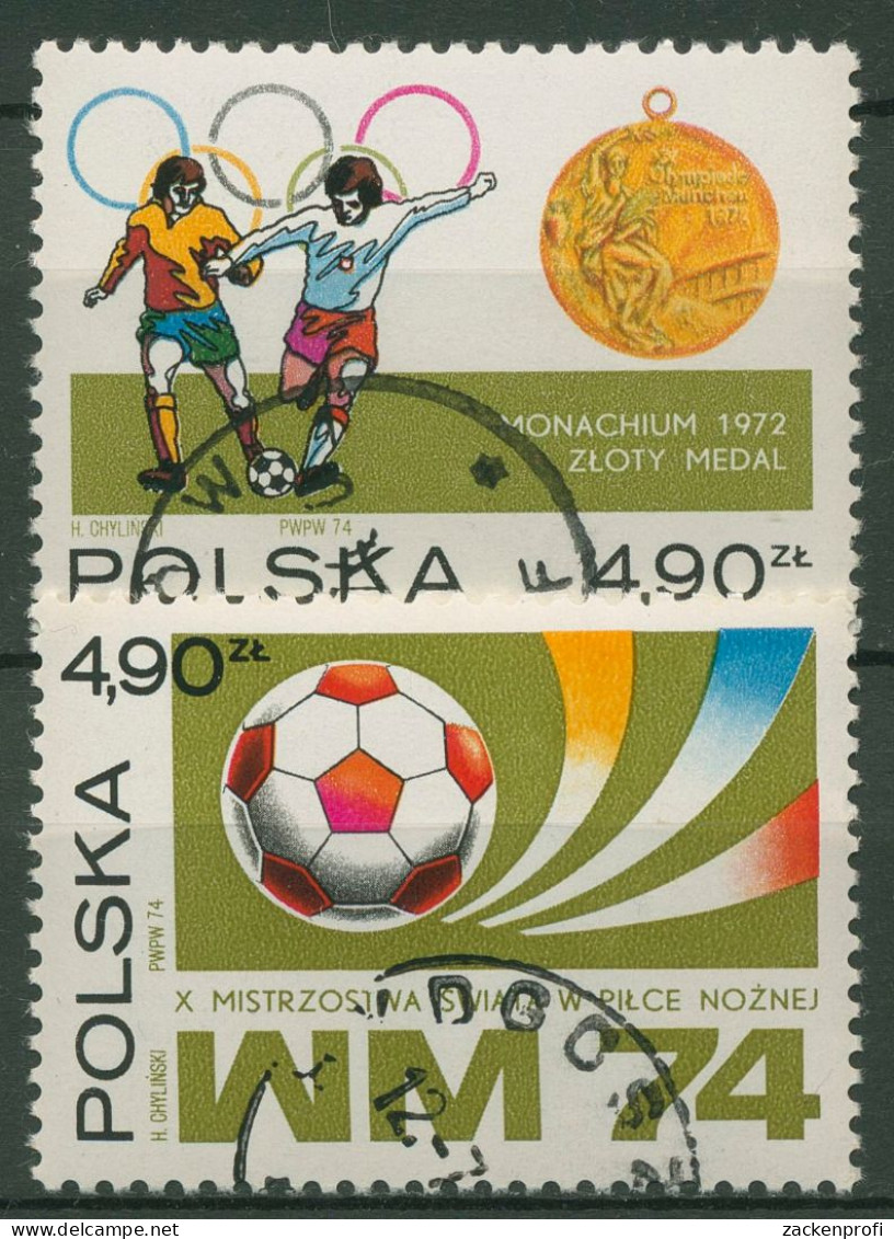 Polen 1974 Fußball-WM Deutschland 2315/16 Gestempelt - Oblitérés