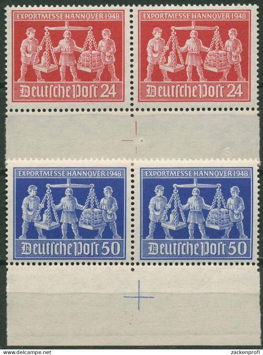Alliierte Besetzung 1948 Messe 969/70 Unterrand Paar Mit Passerkreuz Postfrisch - Postfris