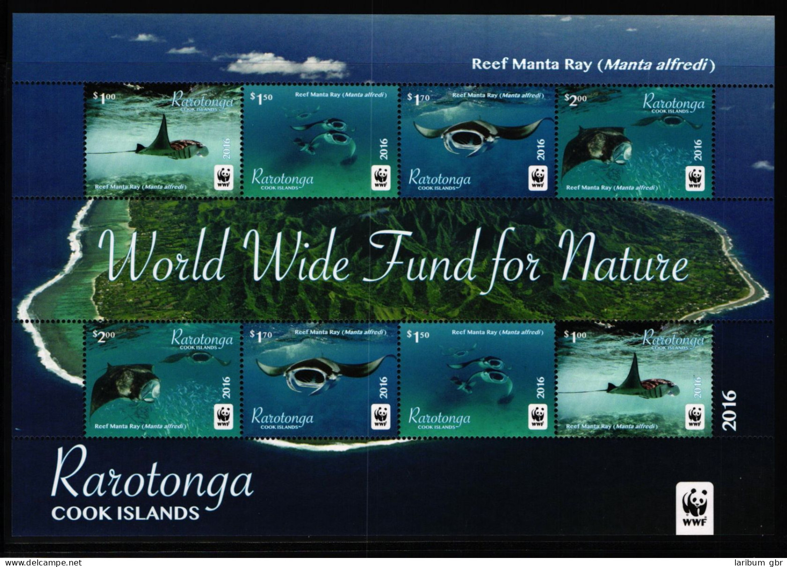Rarotonga 54-57 Postfrisch Als ZD-Bogen, Fische #JV365 - Cook