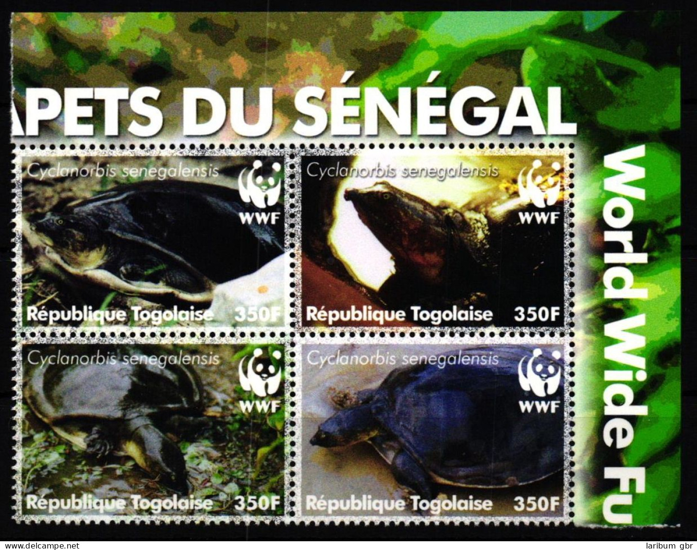 Togo 3337-3340 Postfrisch Als 4er Block, Schildkröten #JV389 - Togo (1960-...)