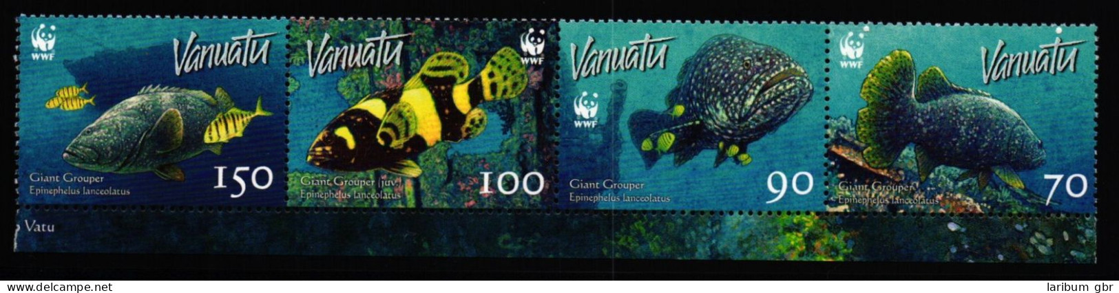 Vanuatu 1302-1305 Postfrisch Als 4er Streifen, Fische #JV455 - Marine Life