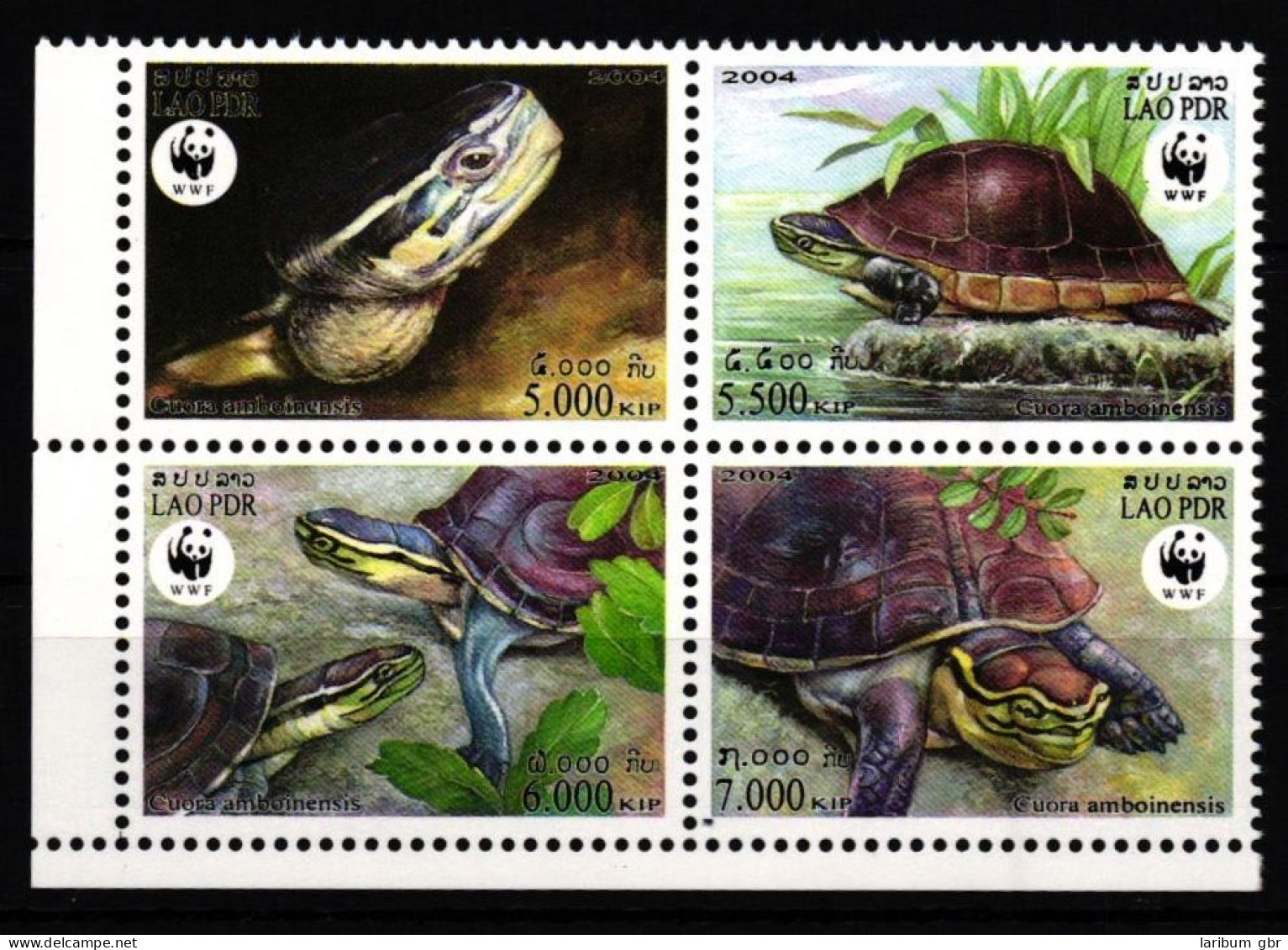 Laos 1927-1930 Postfrisch Als 4er Block, Schildkröten #JV477 - Laos