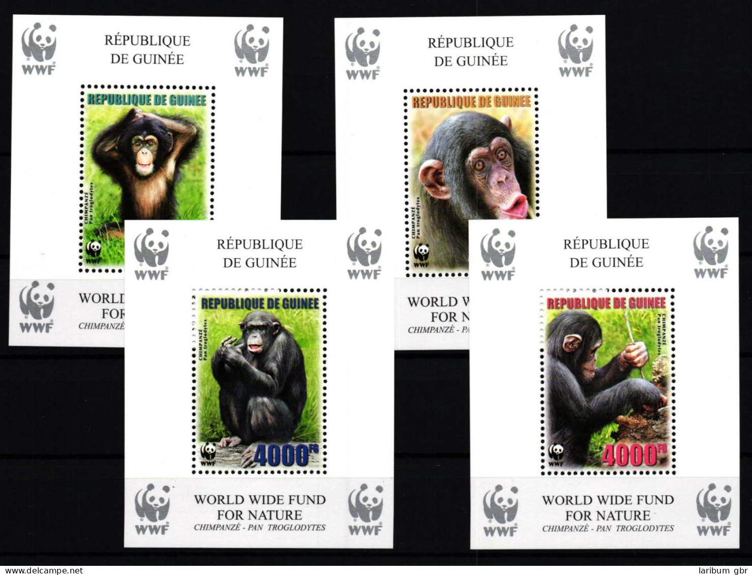 Guinea Block 925-928 A Postfrisch Schimpansen, Affen #JV405 - Guinea (1958-...)