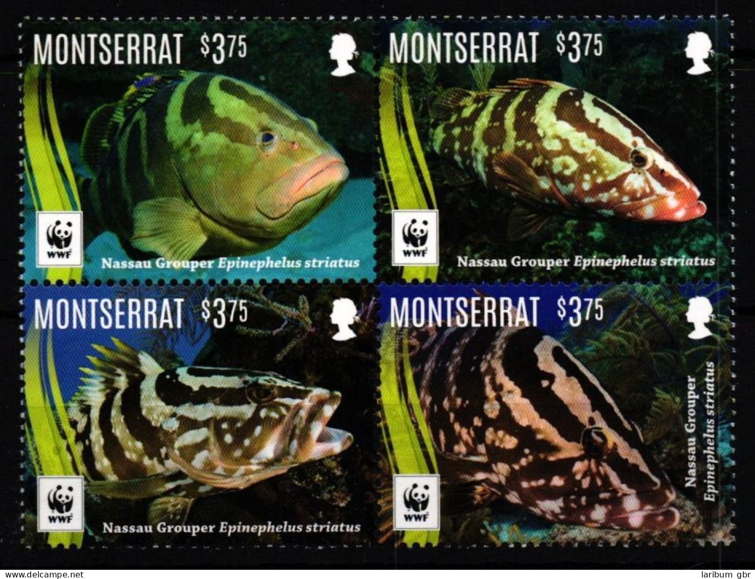 Montserrat 1809-1812 Postfrisch Als 4er Block, Fische #JV438 - Montserrat