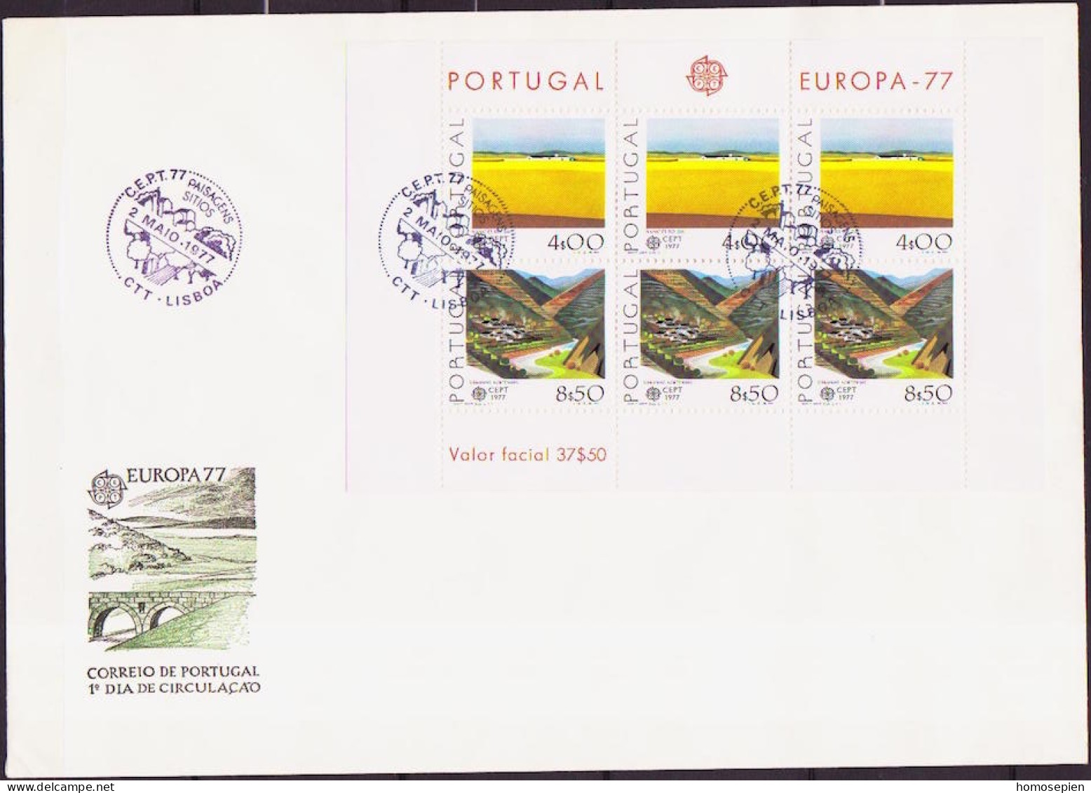 Portugal FDC 1977 Y&T N°BF20 - Michel N°B20 - EUROPA - FDC