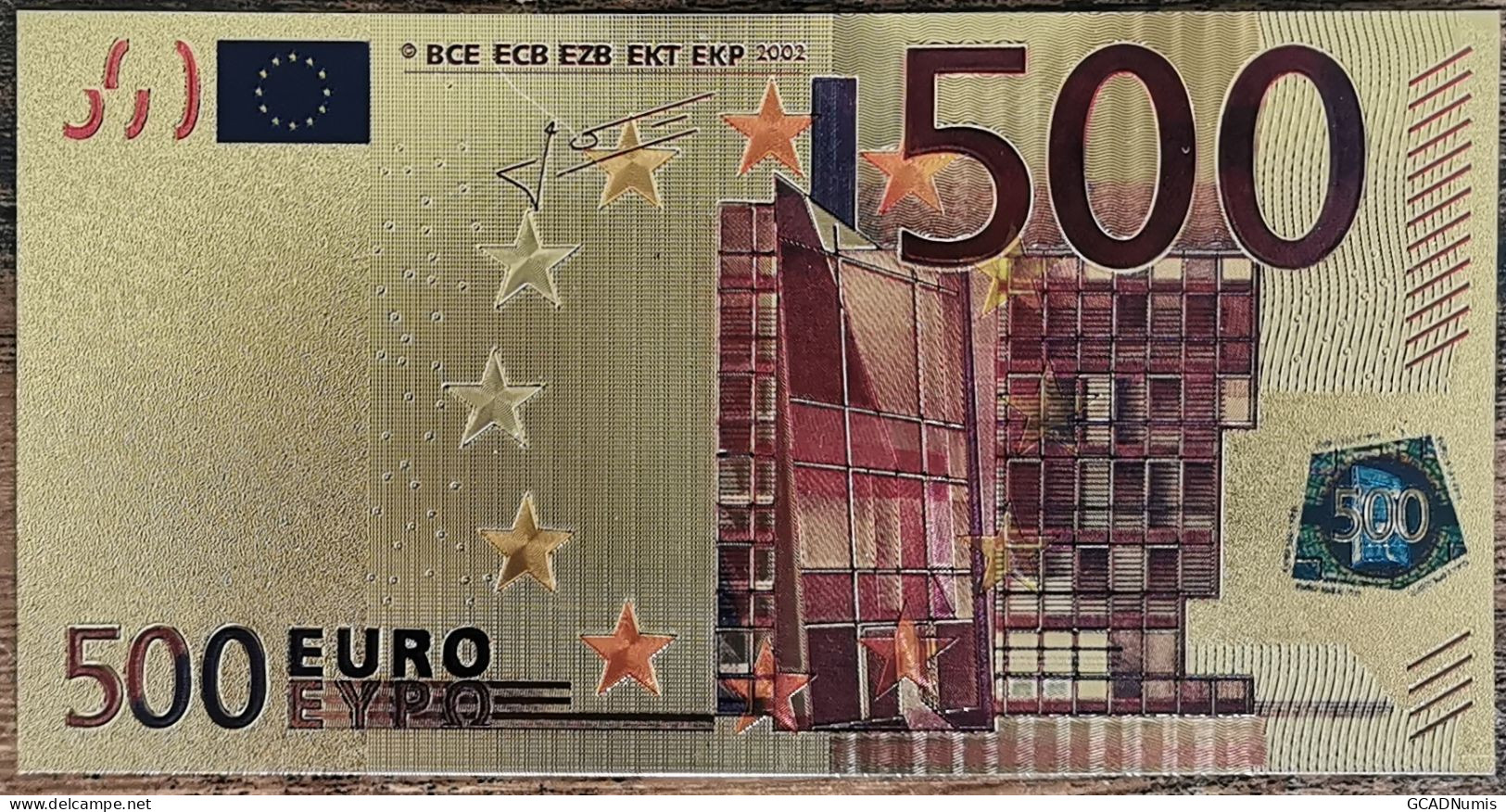 Billet 500 Euro - Réplique Polymère Dorée Feuille D'Or - 500€ - 500 Euro