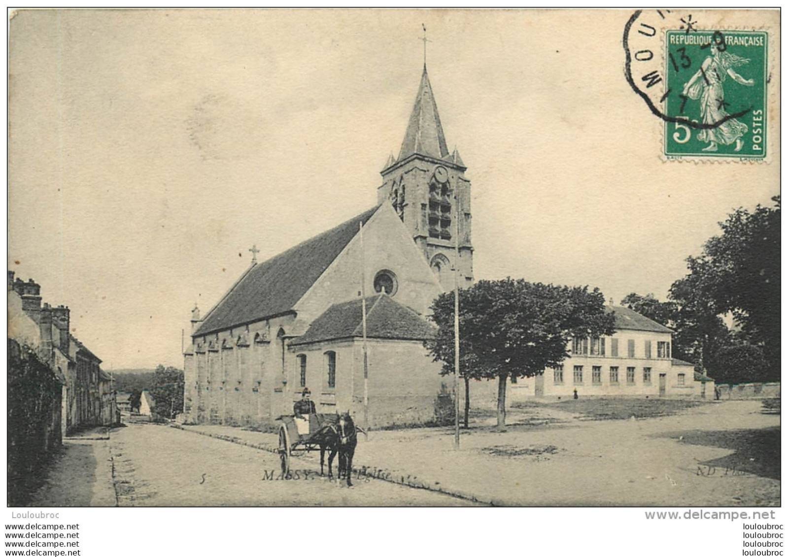 MASSY EGLISE ET ATTELAGE - Massy