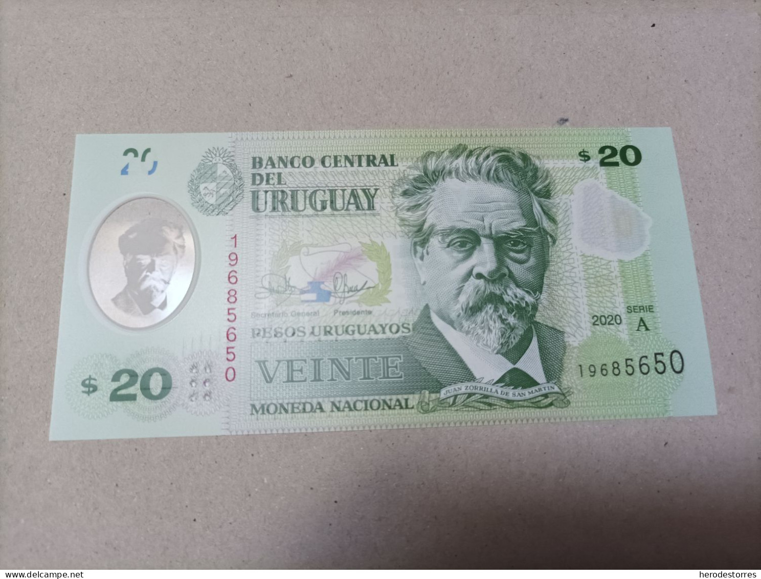 Billete Uruguay, 20 Pesos, Año 2020, Serie A, UNC - Uruguay