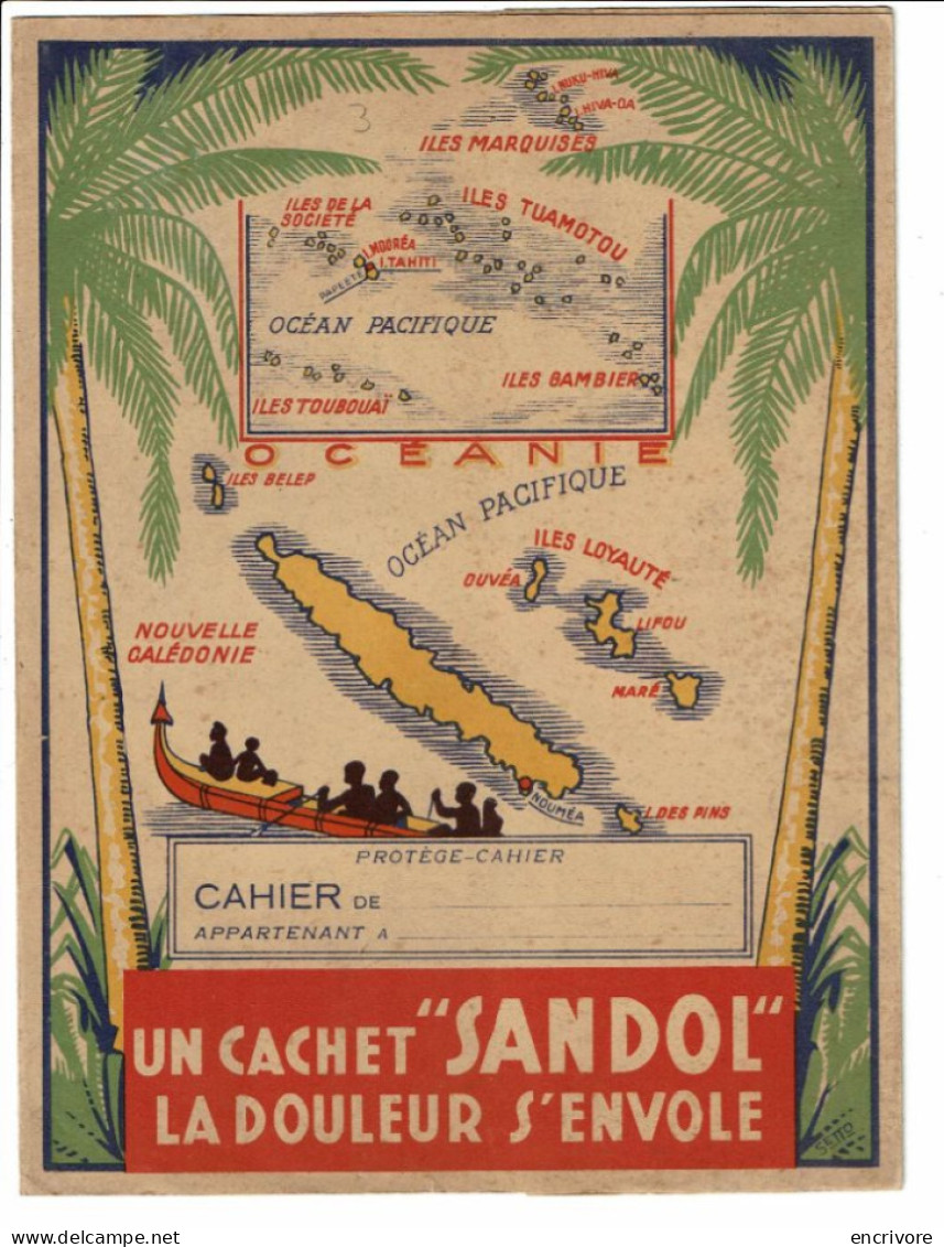 Protège Cahier Cachet SANDOL La Douleur S'envole NOUVELLE CALEDONIE ILES MARQUISES Setto - Drogerie & Apotheke