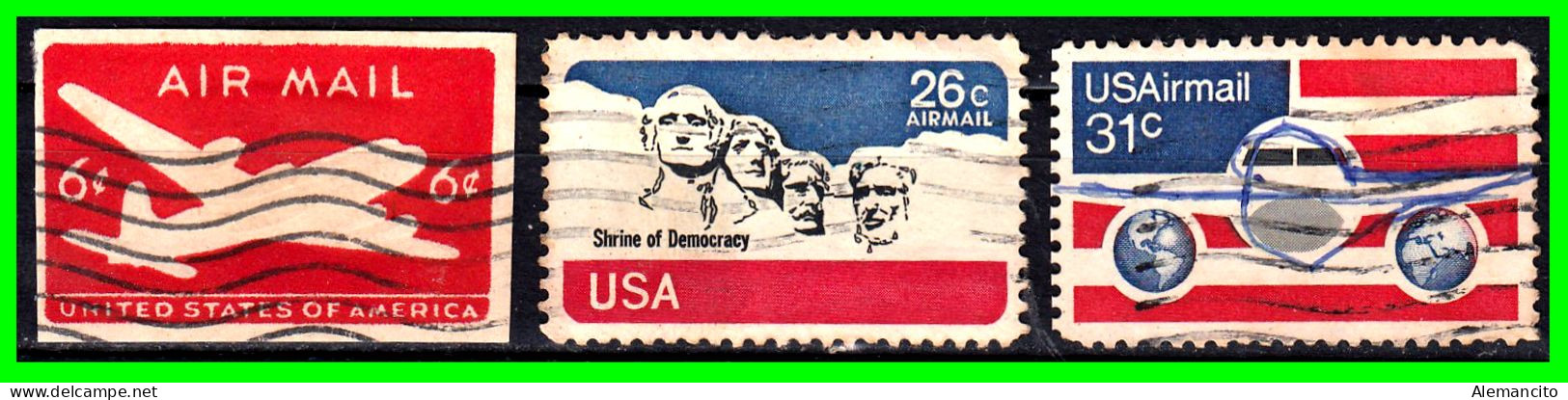 ESTADOS UNIDOS – USA – ( UNITED STATES ESTADOS ) –  3 DE SELLOS  DIFERENTES AÑOS Y VALORES - Used Stamps