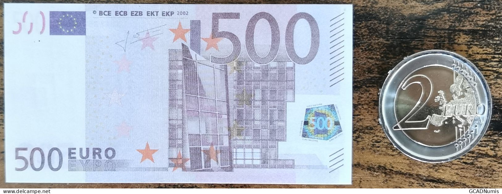 Réplique Billet 500 Euro - Réplique Petite Taille 8x4,1cm - 500€ - 500 Euro