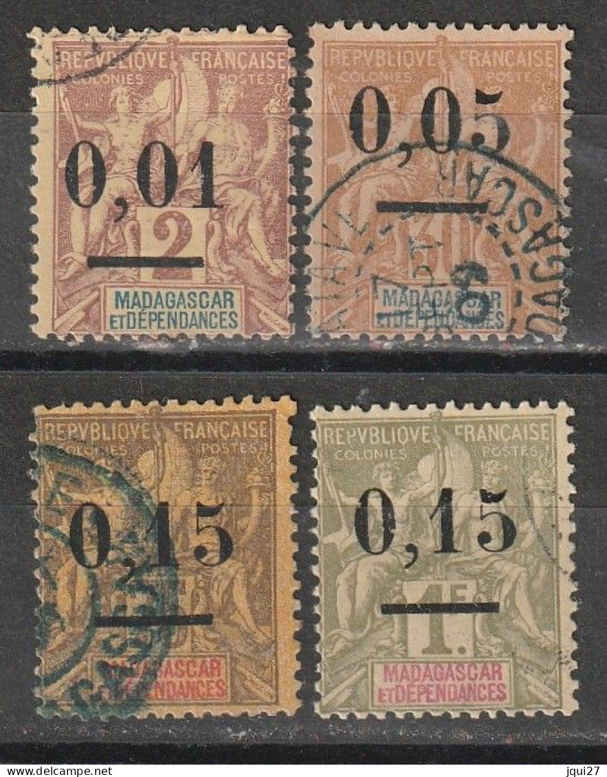 Madagascar N° 51 52 54 55 - Oblitérés
