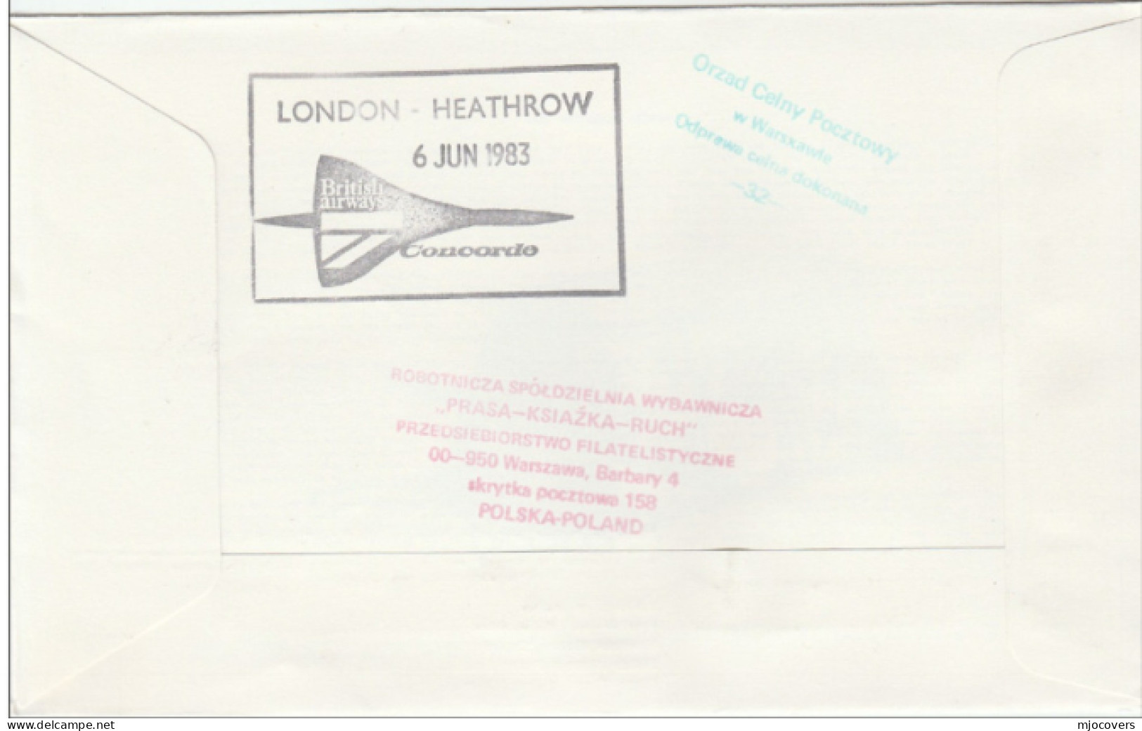 1983  D DAY Anniv SIGNED FLIGHT COVER POLAND Via ZAGAN  WWII  Stalag Luft III POW CAMP  To GB,  Aviation Stamps - Storia Postale