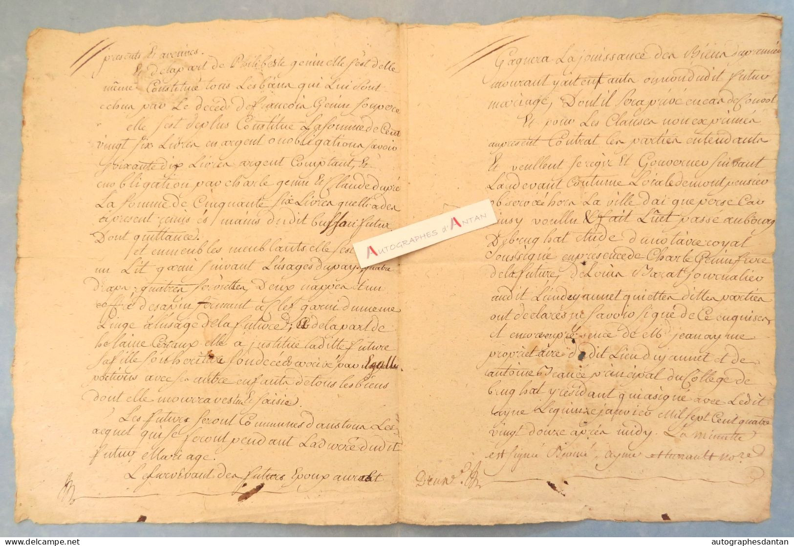 ● 1792 Mariage Al. BRESSON & Ph. GENIN Moulins Allier Gannat Busson Révolution Cachets Expédition 8 Sols - Manuscripts