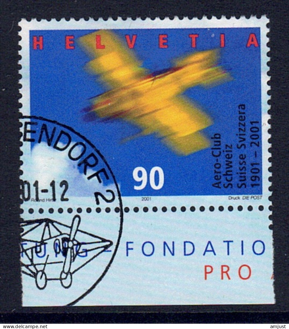 Suisse // Schweiz // Svizzera // 2000-2009 // 2001 Aéroclub De Suisse,  Oblitéré No.1016 - Used Stamps