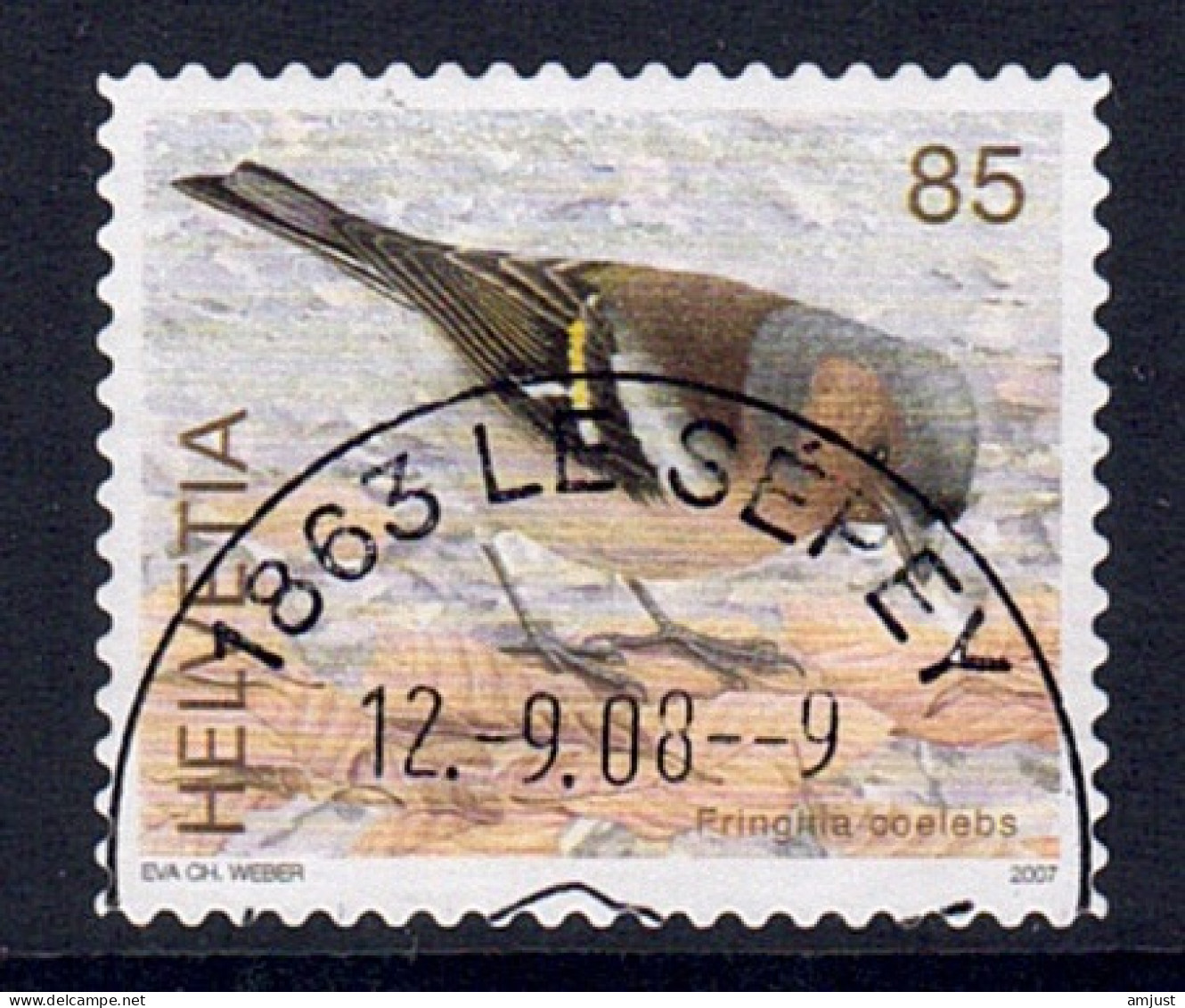 Suisse // Schweiz // Switzerland // 2000-2009  //  2007 , Oiseaux Indigène, Le Pinson Zumstein No. 1236 Oblitéré - Gebraucht