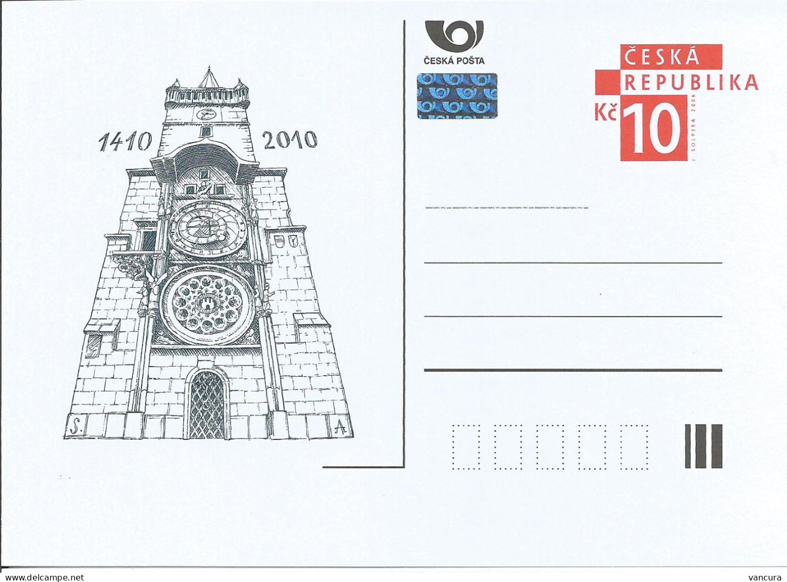 CDV C Czech Republic Big Tower Clock Of The Prague Old Town 2010 - Orologeria