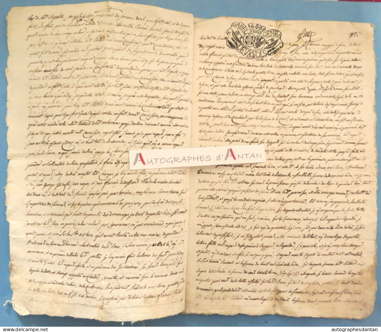 ● 1786 Paroisse De FLUMET BELLECOMBE Cachet Généralité Acte Manuscrit 6p Savoie Pichat / Jacquemine ... - Seals Of Generality