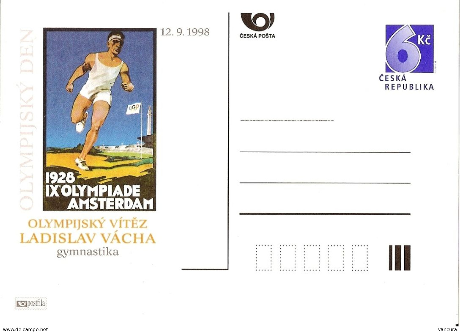 ** CDV A  37 Czech Republic Amsterdam, Ladislav Vacha, 1998 - Cartoline Postali