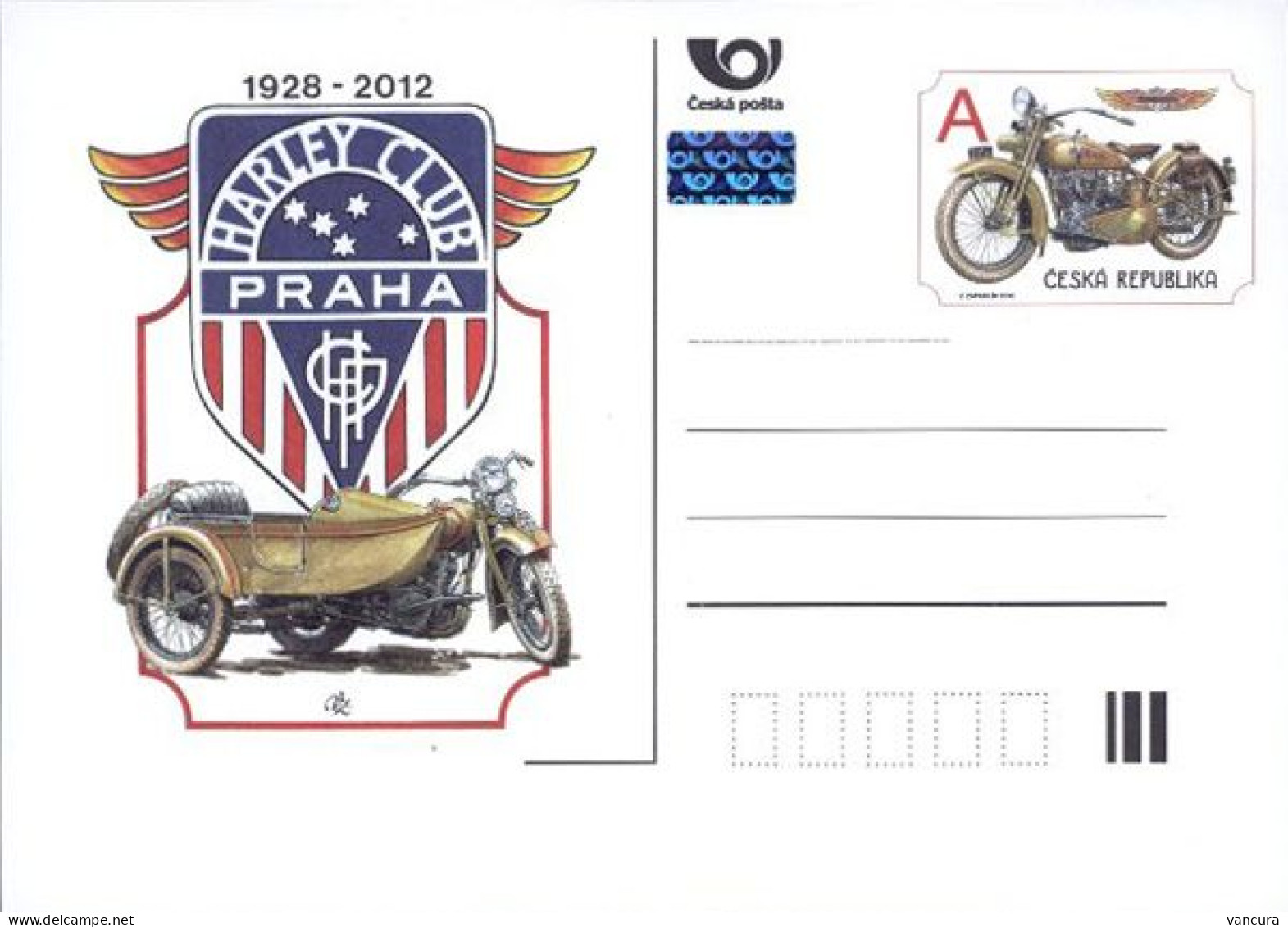 CDV 150 Czech Republic Harley Davidson On Sberatel 2012 - Cartoline Postali