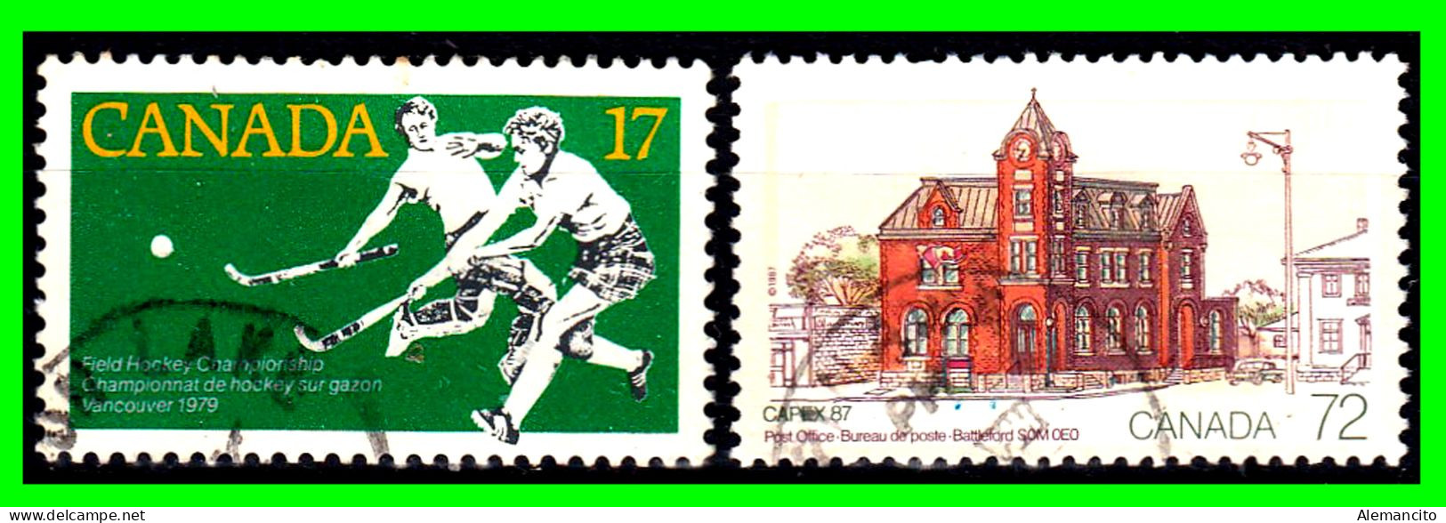 AMERICA - CANADA – 2 SELLOS DE DIFERENTES AÑOS Y VALORES - Used Stamps