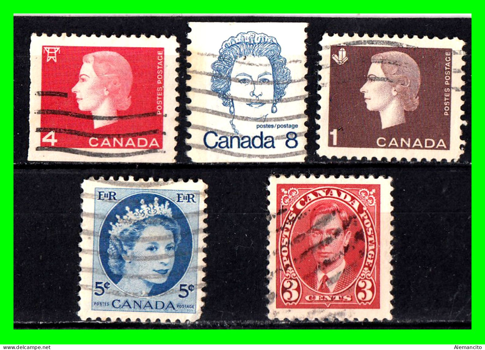 AMERICA - CANADA – 5 SELLOS DE DIFERENTES AÑOS Y VALORES - Used Stamps