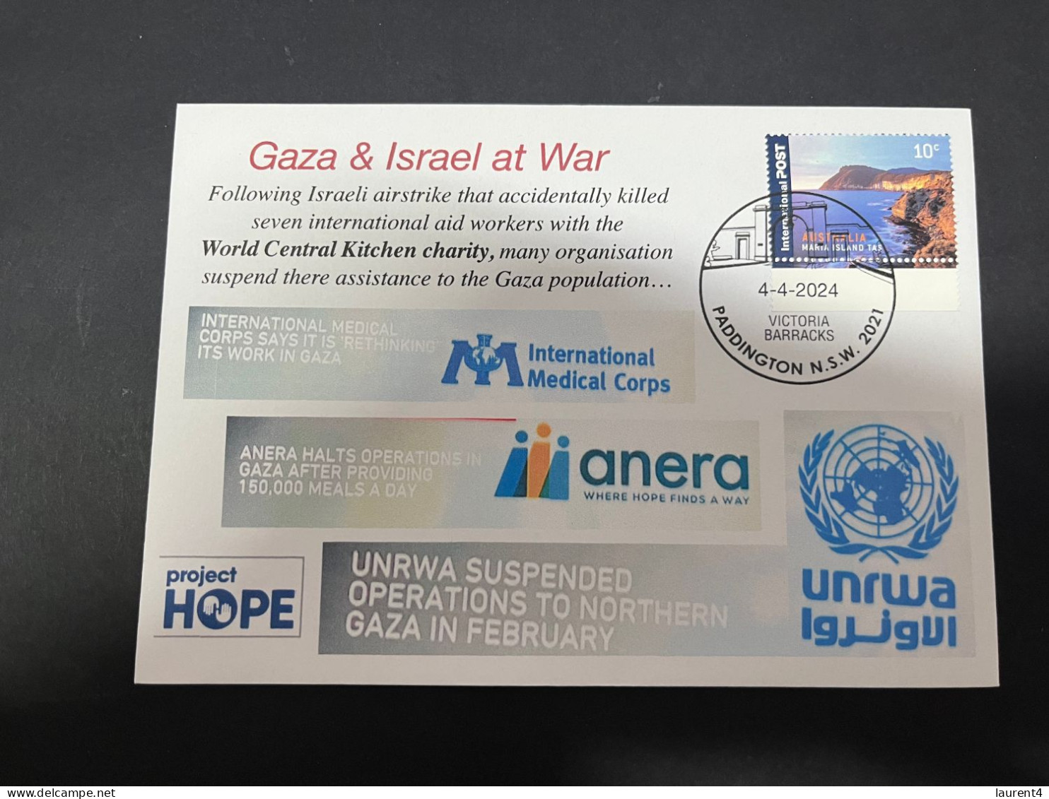 5-4-2024 (1 Z 5) War In Gaza - Many Charity Organisation Susppend Their Assistance To Gaza (Hope - IMC - Anara Etc) - Militares