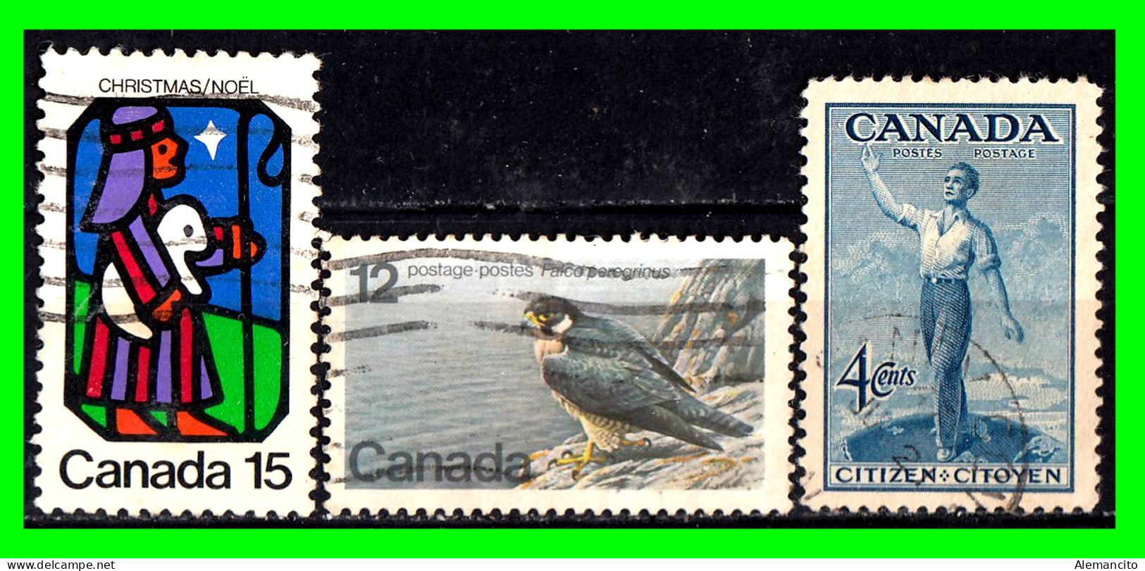 AMERICA - CANADA – 3 SELLOS DE DIFERENTES AÑOS Y VALORES - Used Stamps