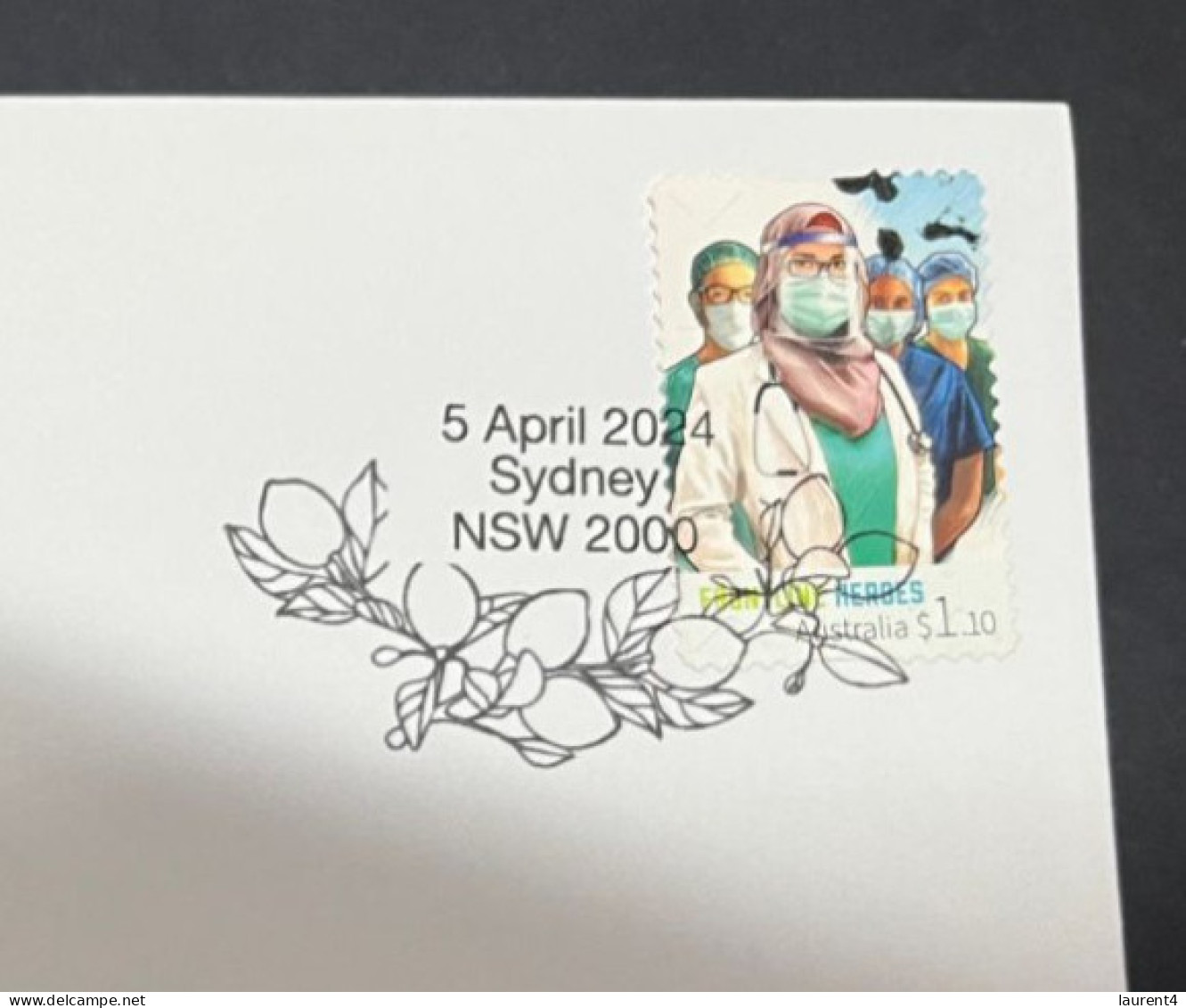 5-4-2024 (1 Z 7) COVID-19 4th Anniversary - Saint Pierre & Miquelon (Fr) - 5 April 2024 (with OZ Covid-19 Doctor Stamp) - Malattie