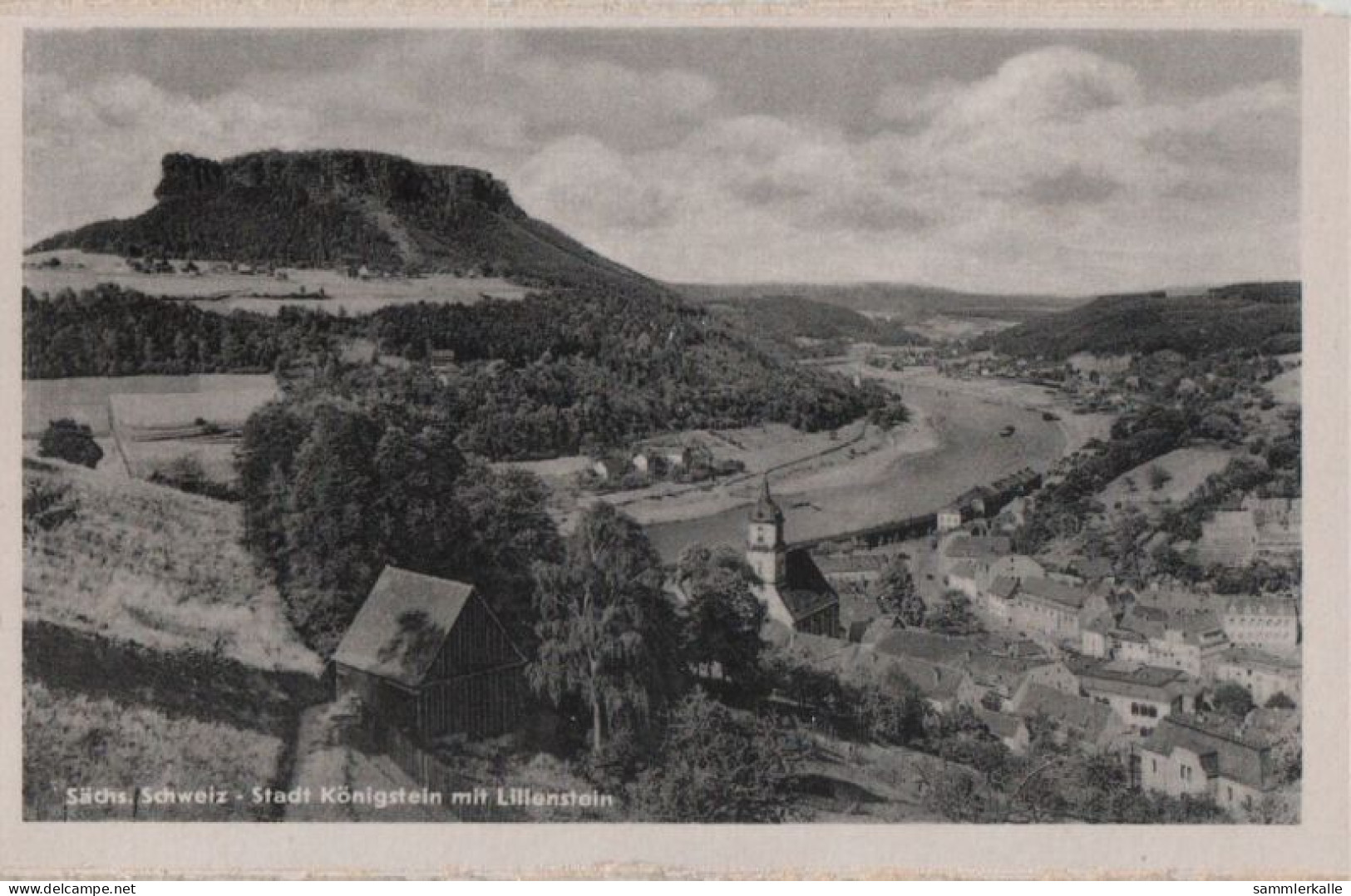 71466 - Königstein - Mit Lilienstein - 1956 - Koenigstein (Saechs. Schw.)