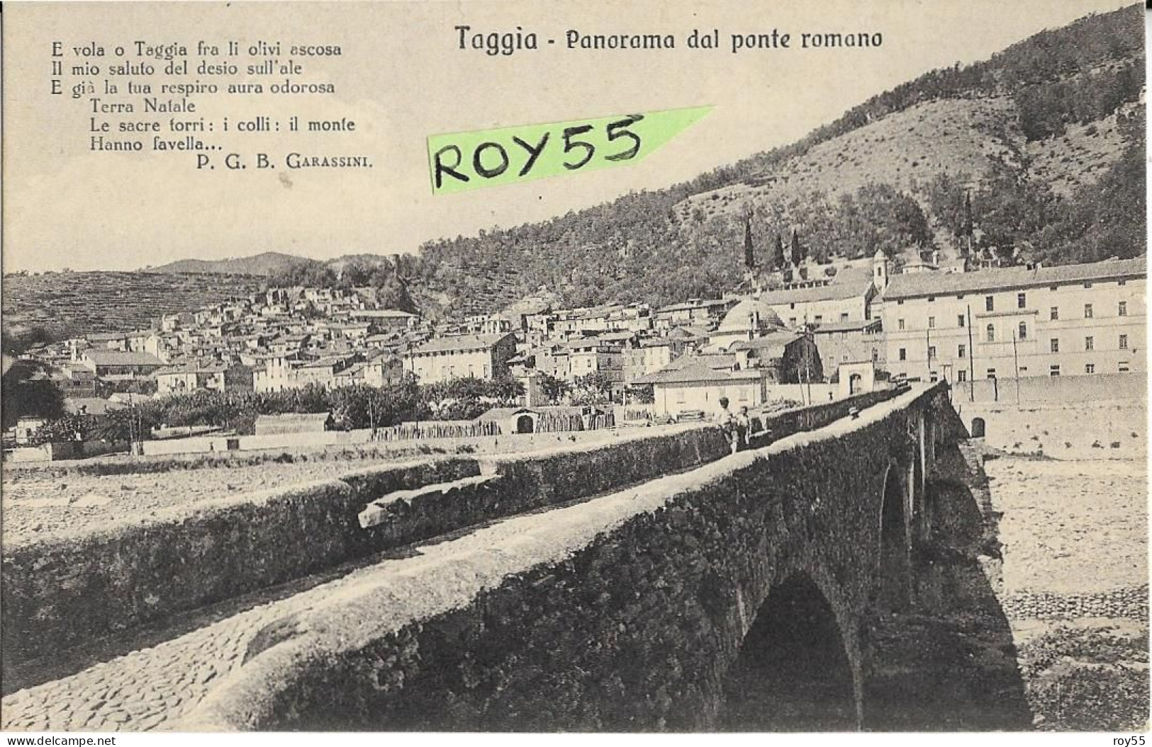 Liguria-imperia-taggia Panorama Visto Dal Ponte Romano Di Arma Di Taggia - Andere & Zonder Classificatie