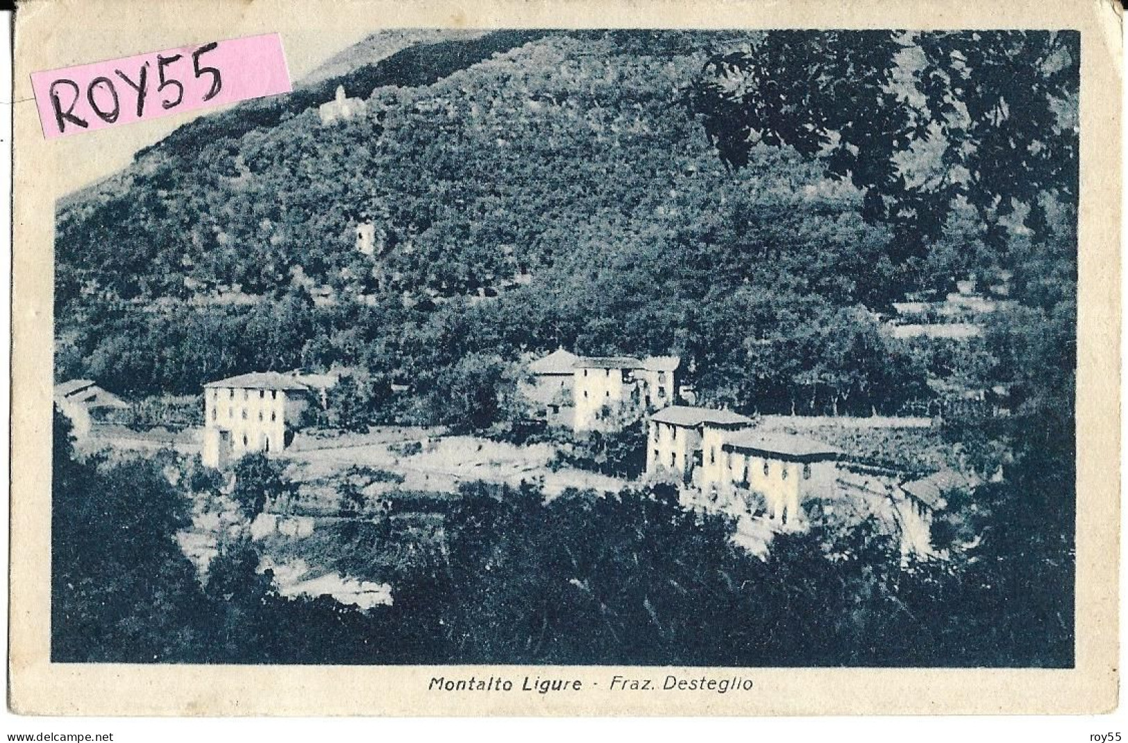 Liguria-imperia-desteglio Frazione Di Montalto Ligure Veduta Case Frazione Anni 20 30 (f.piccolo) - Sonstige & Ohne Zuordnung