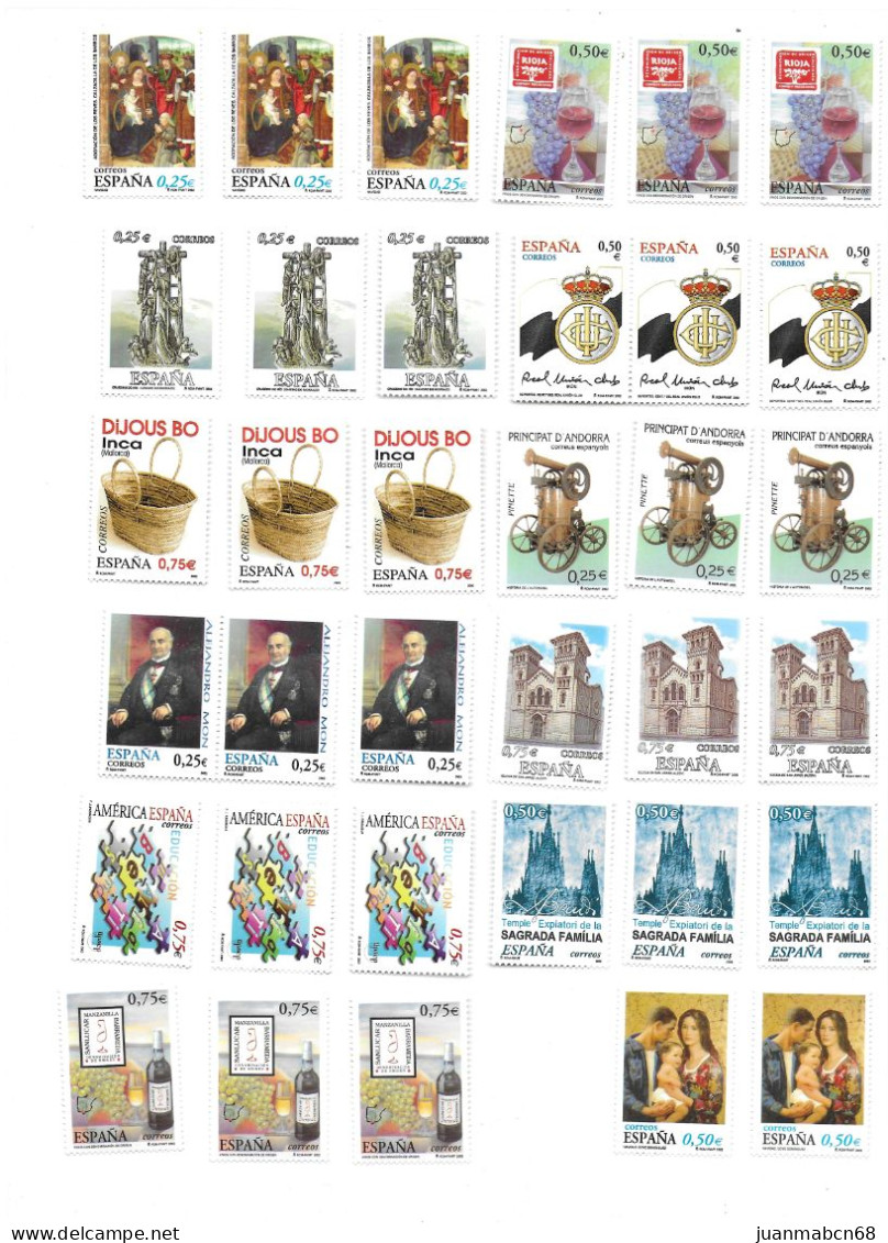 Lote de 233 sellos nuevos(2002)