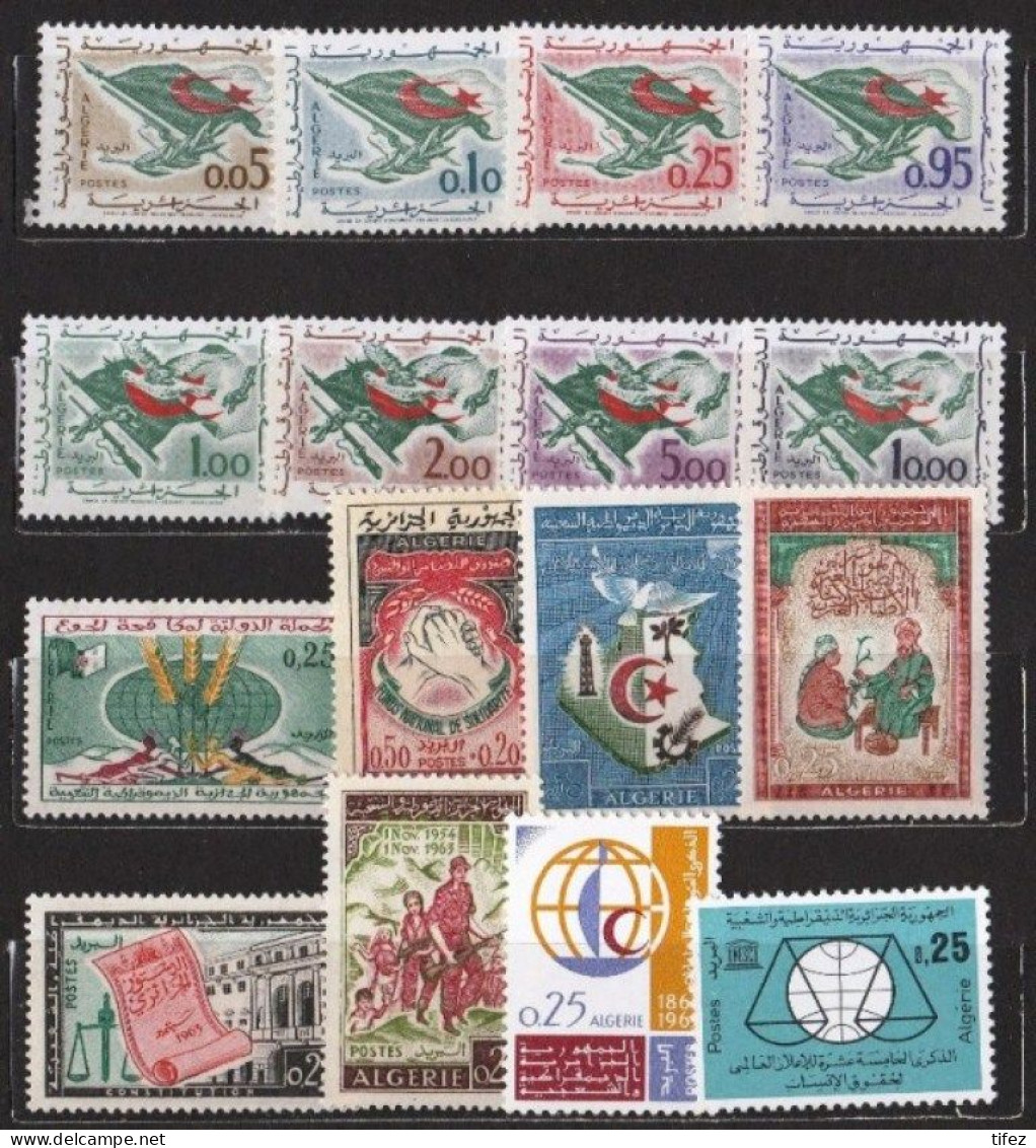 Année Complète 1963 - N°369/384 Neufs**MNH : (16 Timbres Neufs**MNH) - Algeria (1962-...)