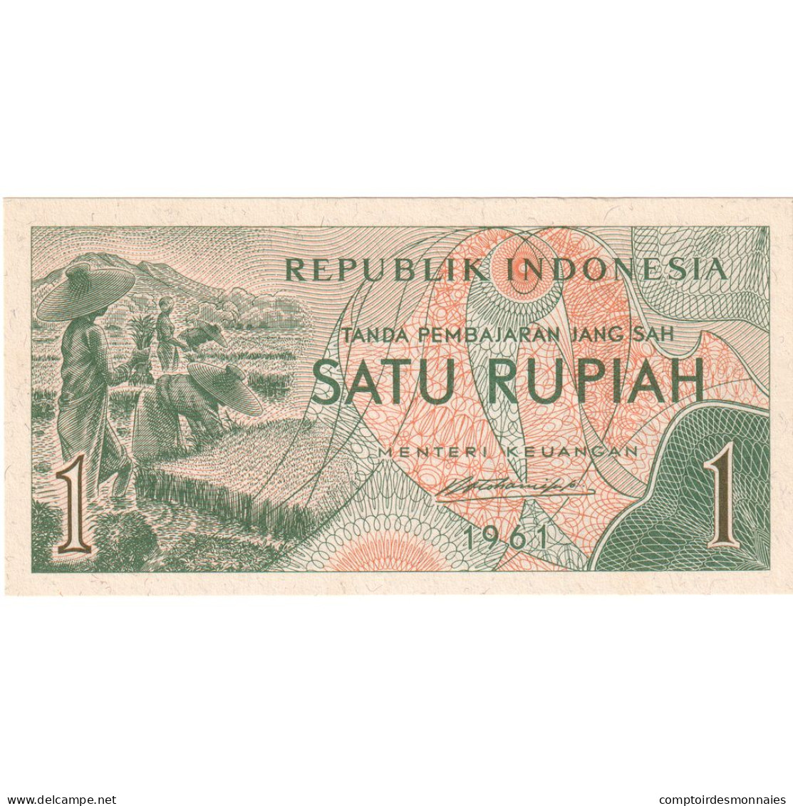 Billet, Indonésie, 1 Rupiah, 1961, NEUF - Indonésie