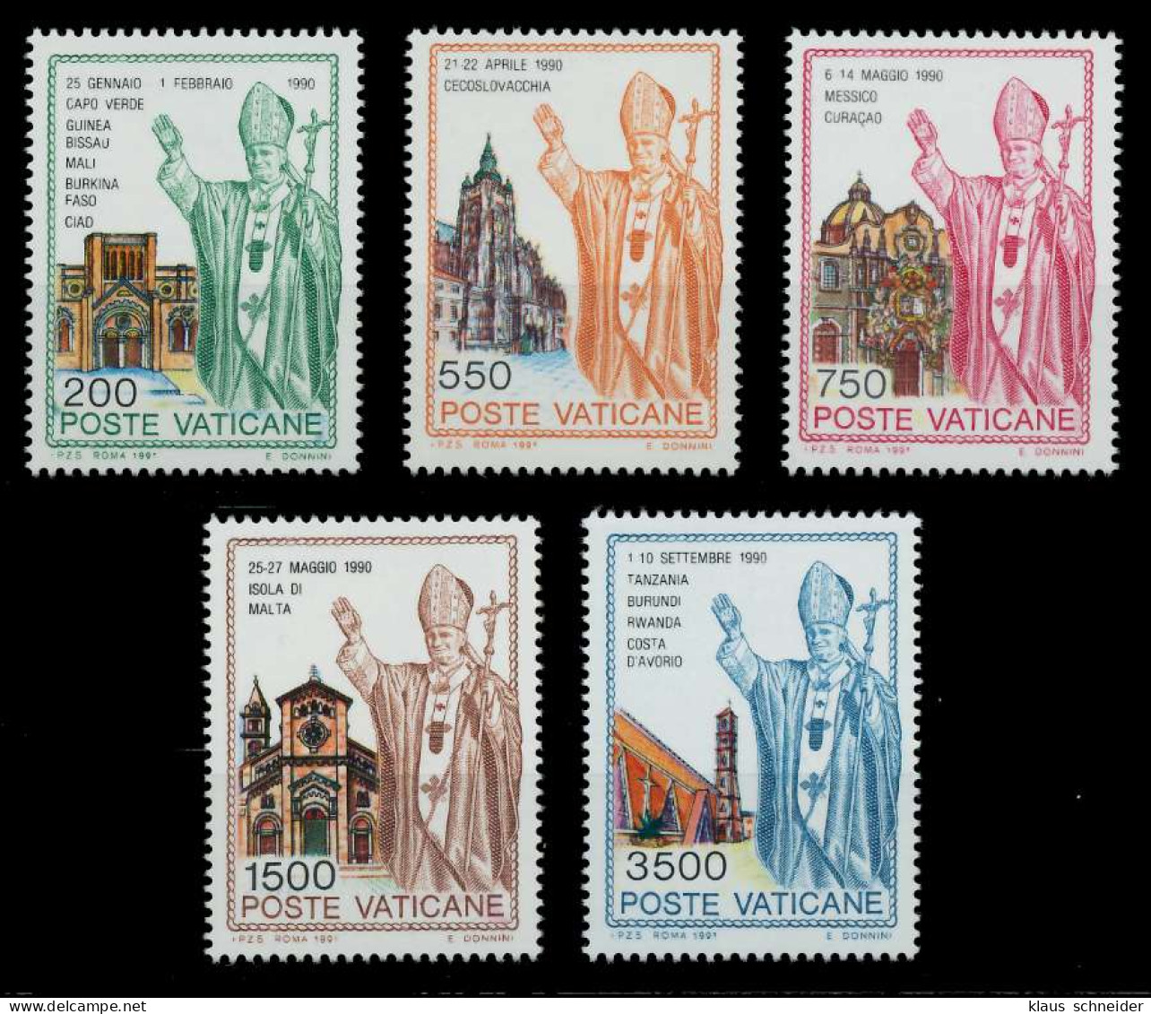 VATIKAN 1991 Nr 1046-1050 Postfrisch S0161FA - Unused Stamps