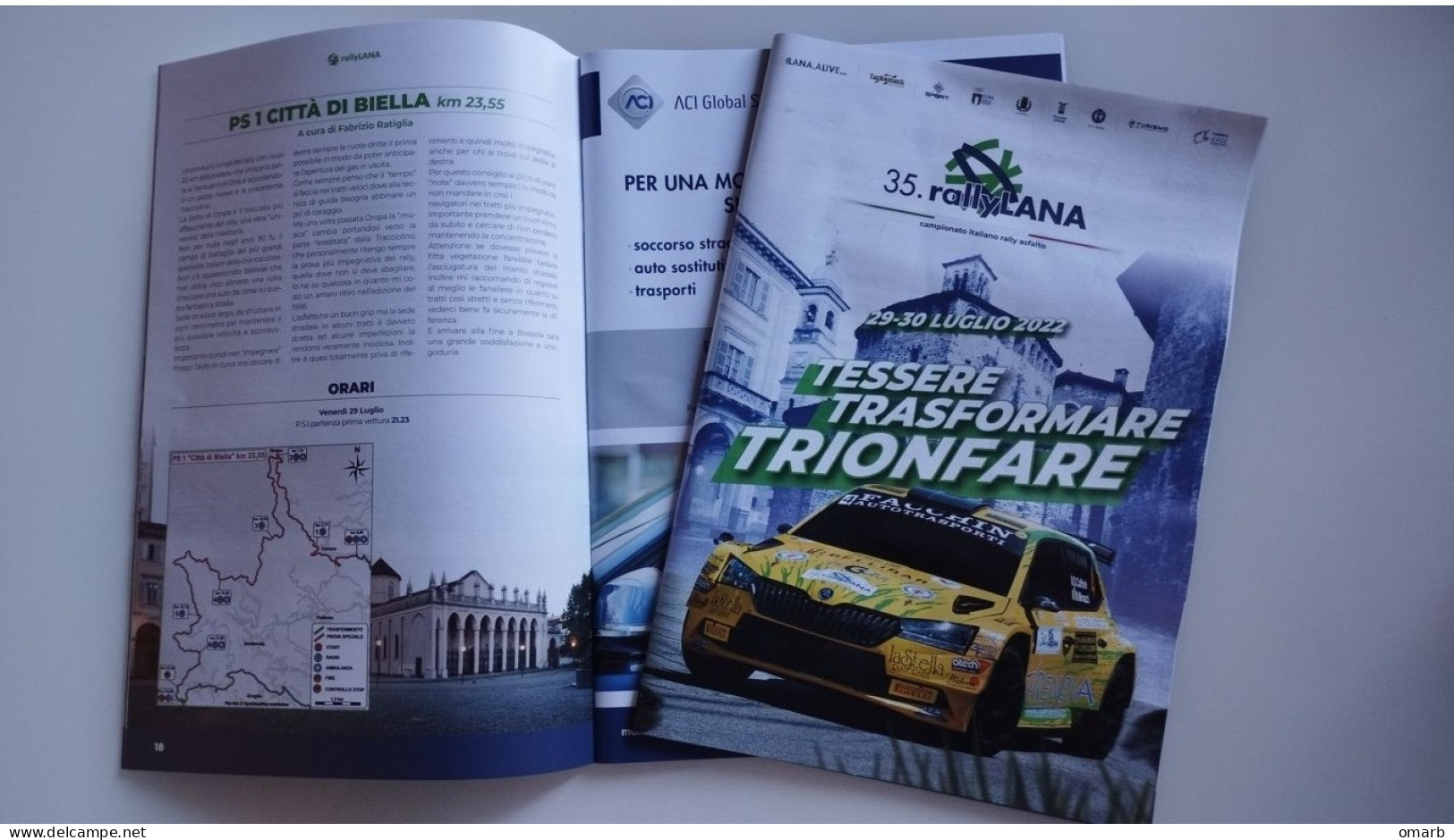 Dep119 Programma Ufficiale Mappa Prove Speciali Rally Lana 2022 Biella Sport Skoda Fabia Automobilismo - Autorennen - F1