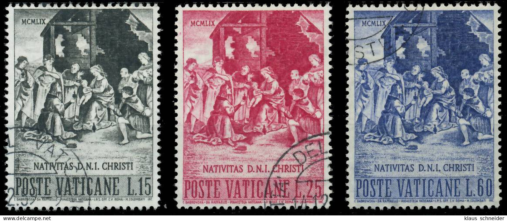 VATIKAN 1959 Nr 327-329 Gestempelt SF69FEE - Used Stamps