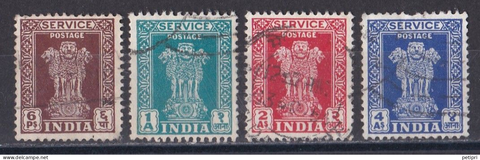 Inde  - Timbre De Service  Y&T N°  2  4  5  Et  7 Oblitérés - Timbres De Service