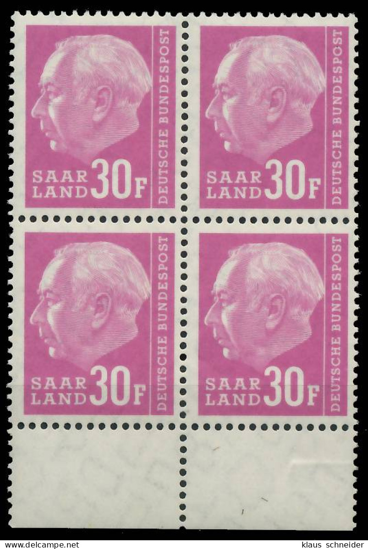 SAAR OPD 1957 Nr 419 Postfrisch VIERERBLOCK URA X478CD2 - Neufs