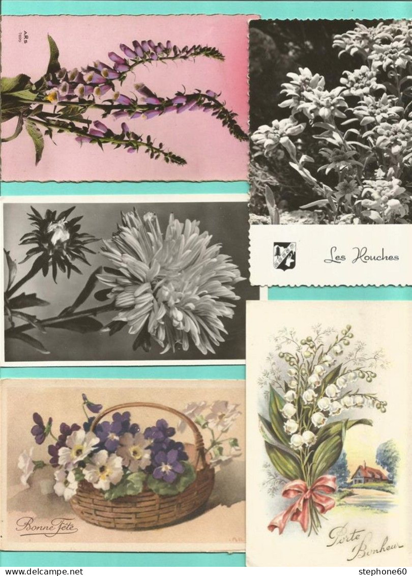 1lo - A609 Theme FLEUR - Lot 170 CPA / CPSM Format CPA - 100 - 499 Postcards