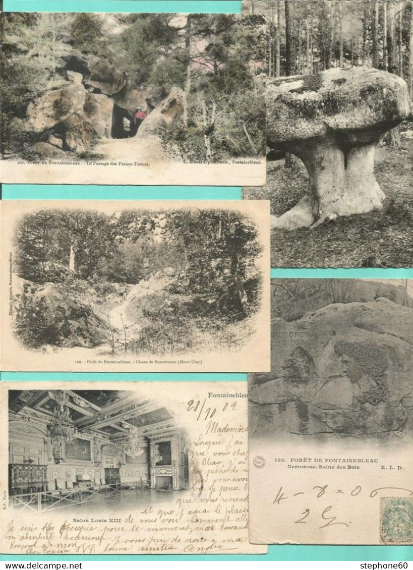 1lo - A601 FONTAINEBLEAU Dep 77 - Lot 130 CPA / CPSM Format CPA - 100 - 499 Postales