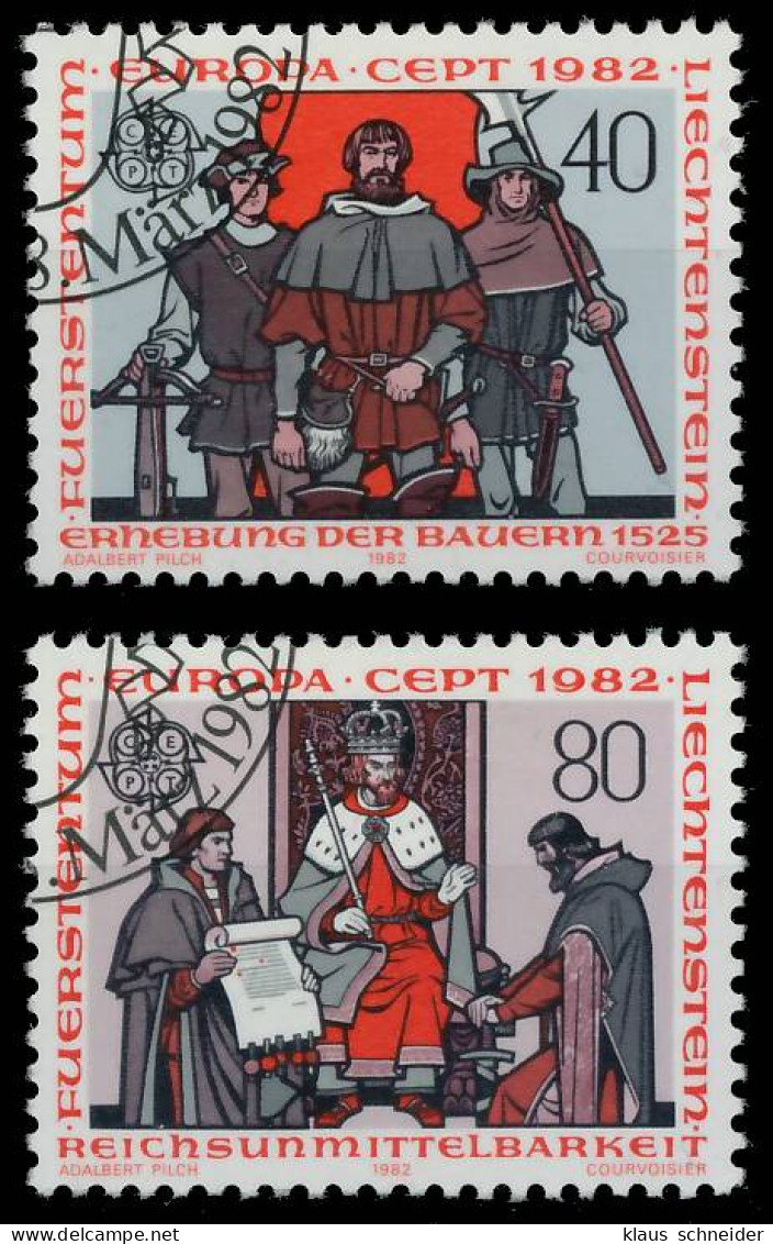LIECHTENSTEIN 1982 Nr 791-792 Gestempelt X5B542E - Used Stamps