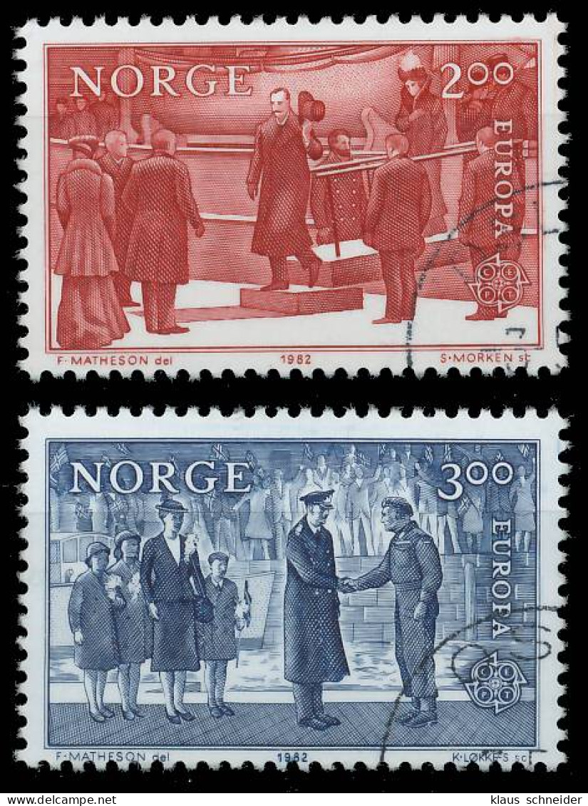 NORWEGEN 1982 Nr 865-866 Gestempelt X5B54FA - Used Stamps