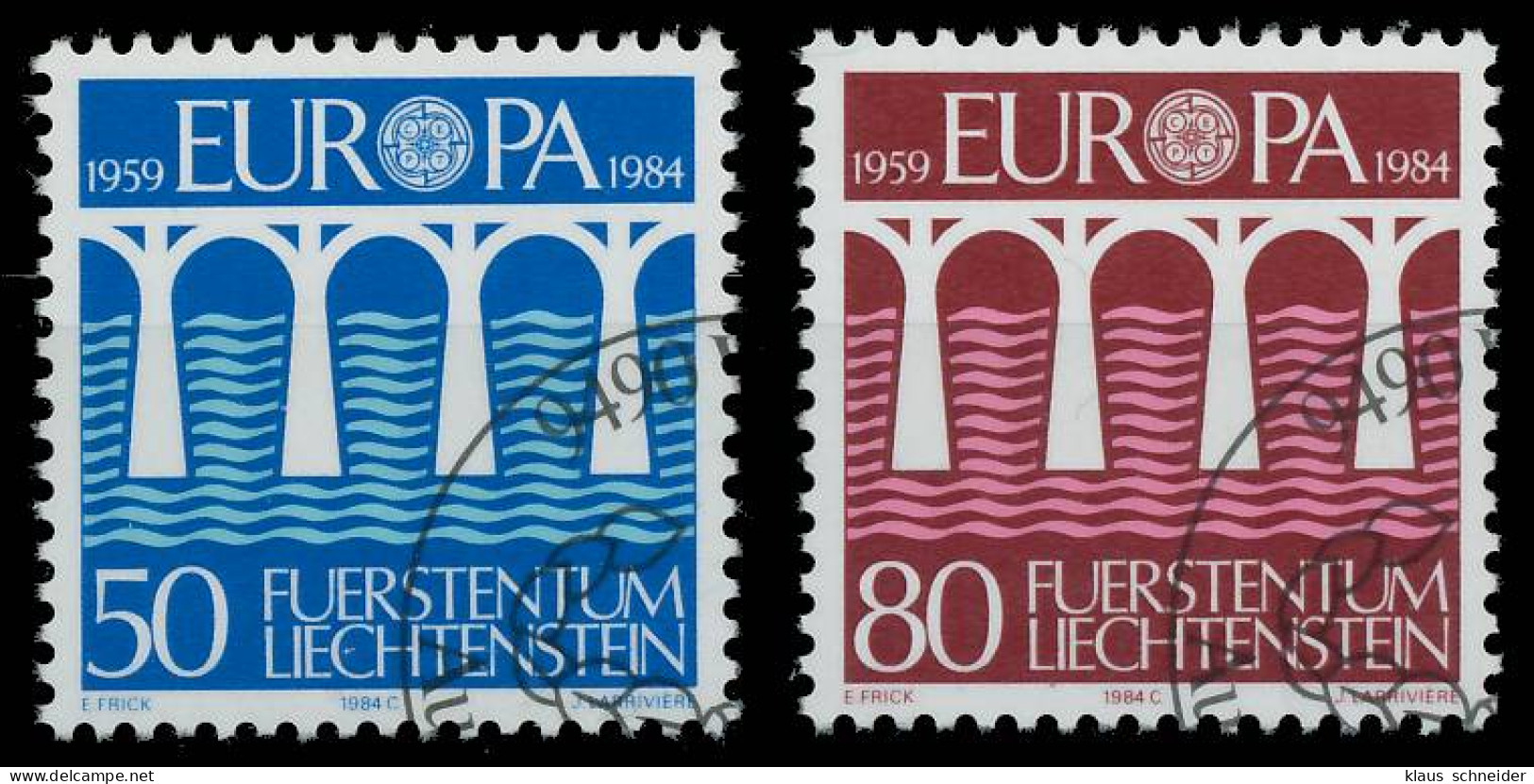 LIECHTENSTEIN 1984 Nr 837-838 Gestempelt X5B959A - Used Stamps