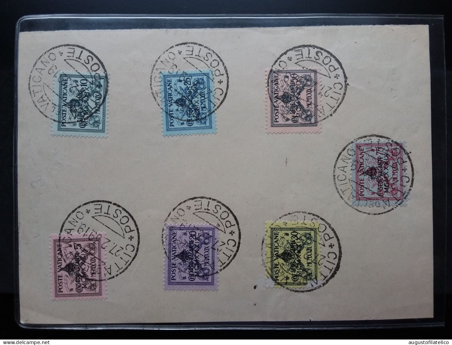 VATICANO 1939 - Sede Vacante - Nn. 61/67 - Timbrati + Spese Postali - Used Stamps